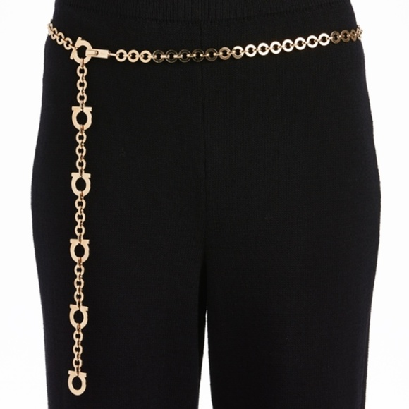 Salvatore Ferragamo Gold Logo Chain Belt, Necklace main image 6